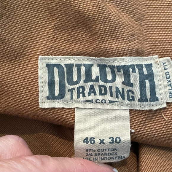 Duluth Trading Mens Brown Relaxed Fit Flex Fire Hose Cargo Pants / Size 46 x 30 - Picture 15 of 15